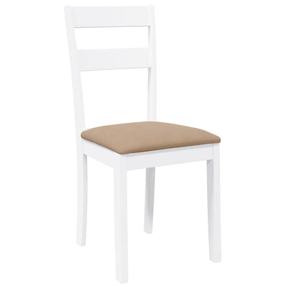 Cadeiras de jantar com almofadões 2 pcs madeira maciça branco