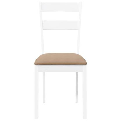 Cadeiras de jantar com almofadões 2 pcs madeira maciça branco
