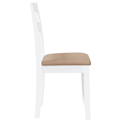 Cadeiras de jantar com almofadões 2 pcs madeira maciça branco