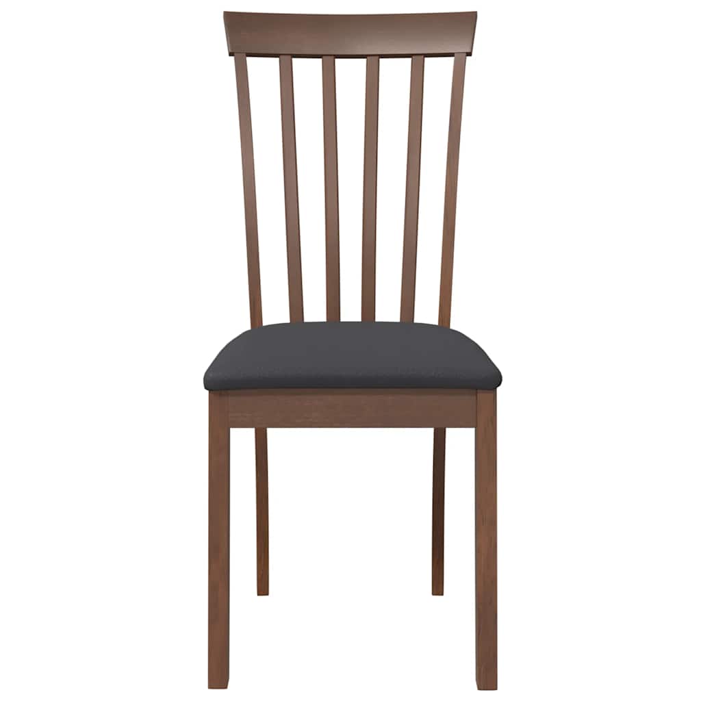 Cadeiras de jantar com almofadões 2 pcs madeira maciça castanho
