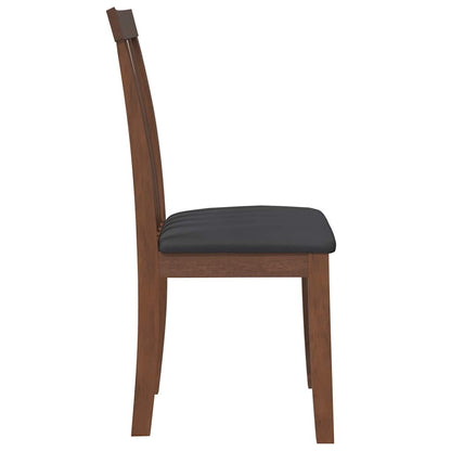 Cadeiras de jantar com almofadões 2 pcs madeira maciça castanho