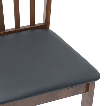 Cadeiras de jantar com almofadões 2 pcs madeira maciça castanho