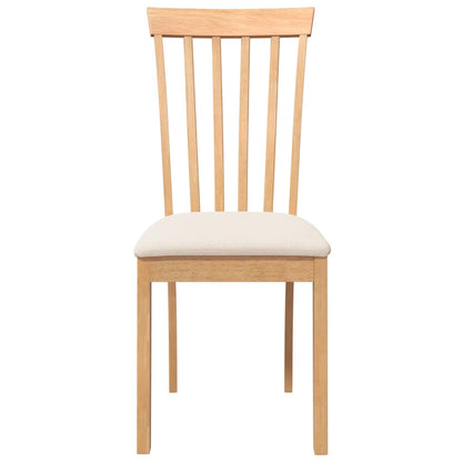 Cadeiras de jantar com almofadões 2 pcs madeira maciça natural