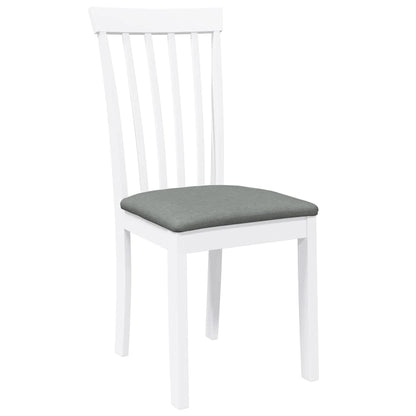 Cadeiras de jantar com almofadões 2 pcs madeira maciça branco