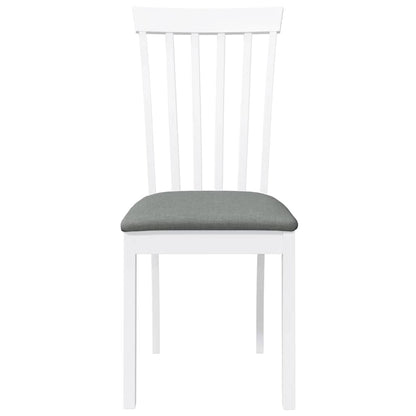 Cadeiras de jantar com almofadões 2 pcs madeira maciça branco