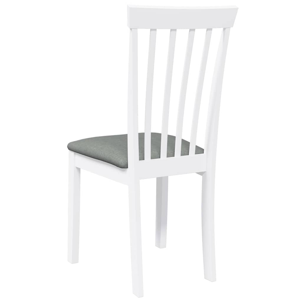 Cadeiras de jantar com almofadões 2 pcs madeira maciça branco