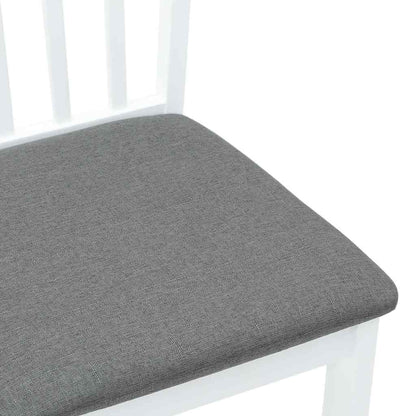 Cadeiras de jantar com almofadões 2 pcs madeira maciça branco