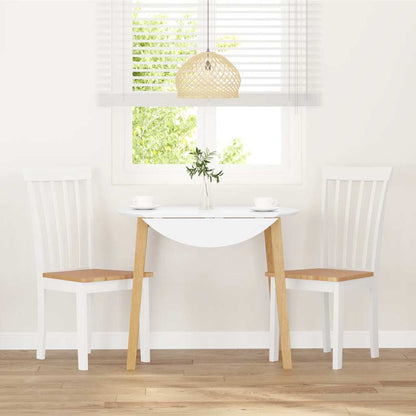 Cadeiras de jantar 2 pcs madeira de seringueira maciça branco