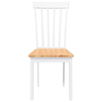 Cadeiras de jantar 2 pcs madeira de seringueira maciça branco