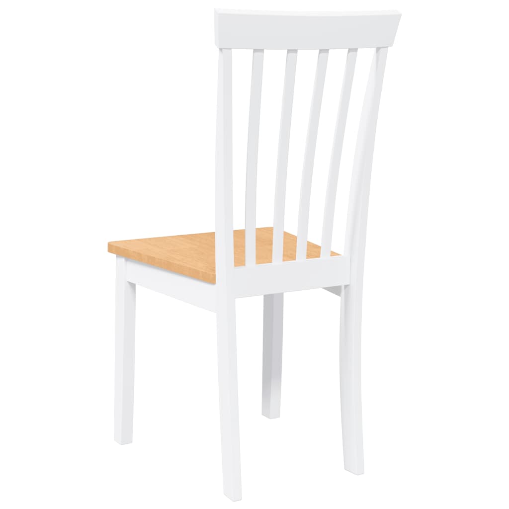 Cadeiras de jantar 2 pcs madeira de seringueira maciça branco