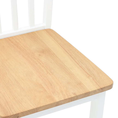 Cadeiras de jantar 2 pcs madeira de seringueira maciça branco