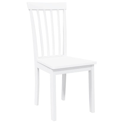 Cadeiras de jantar 2 pcs madeira de seringueira maciça branco