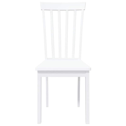 Cadeiras de jantar 2 pcs madeira de seringueira maciça branco