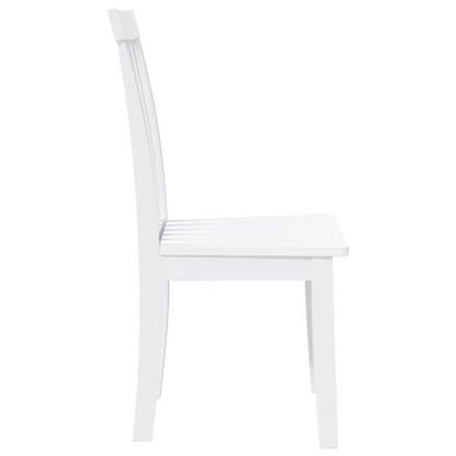 Cadeiras de jantar 2 pcs madeira de seringueira maciça branco