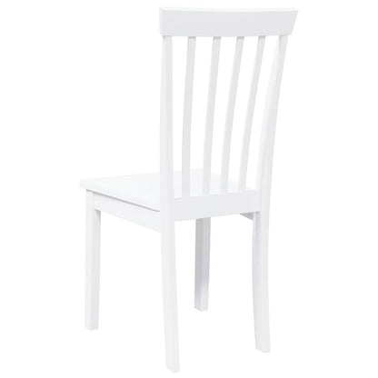 Cadeiras de jantar 2 pcs madeira de seringueira maciça branco
