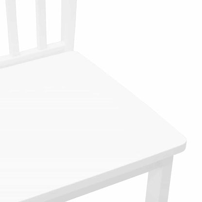 Cadeiras de jantar 2 pcs madeira de seringueira maciça branco