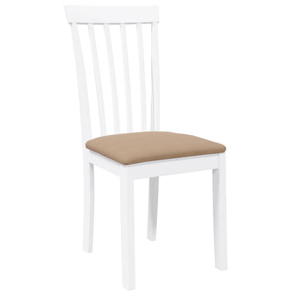 Cadeiras de jantar com almofadões 2 pcs madeira maciça branco