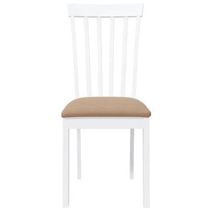 Cadeiras de jantar com almofadões 2 pcs madeira maciça branco