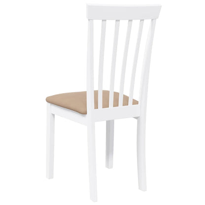 Cadeiras de jantar com almofadões 2 pcs madeira maciça branco