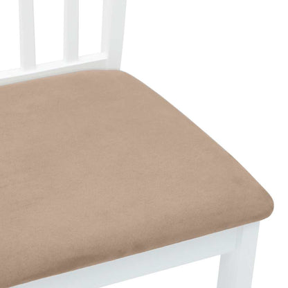 Cadeiras de jantar com almofadões 2 pcs madeira maciça branco
