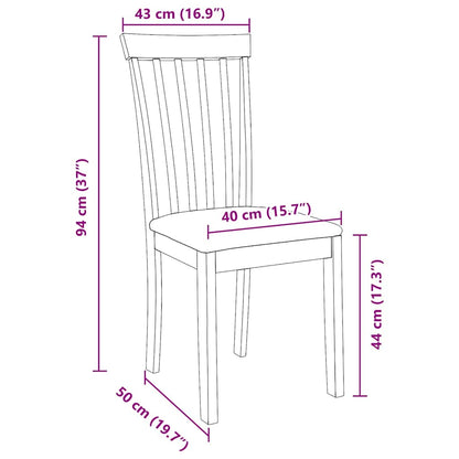 Cadeiras de jantar com almofadões 2 pcs madeira maciça branco