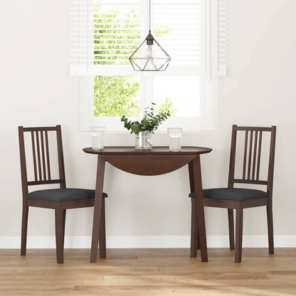 Cadeiras de jantar com almofadões 2 pcs madeira maciça castanho