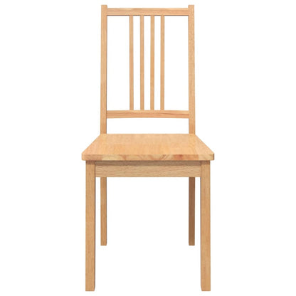 Cadeiras de jantar 2 pcs madeira seringueira maciça natural