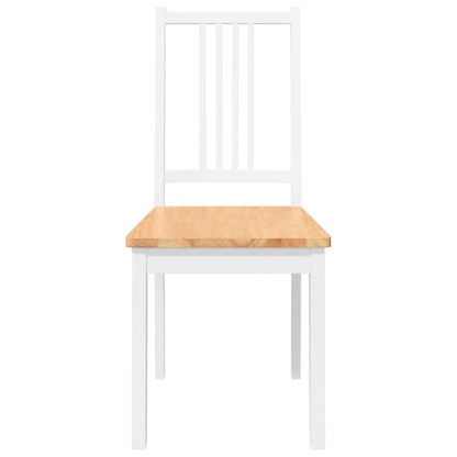 Cadeiras de jantar 2 pcs madeira de seringueira maciça branco