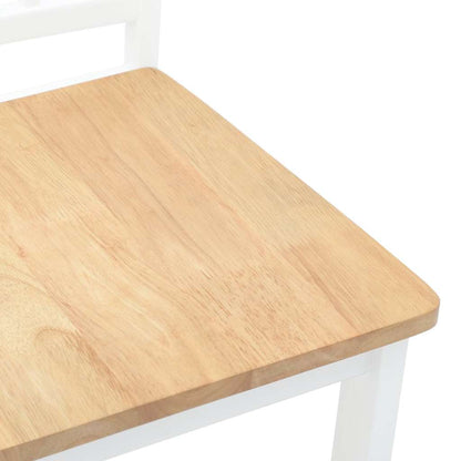 Cadeiras de jantar 2 pcs madeira de seringueira maciça branco