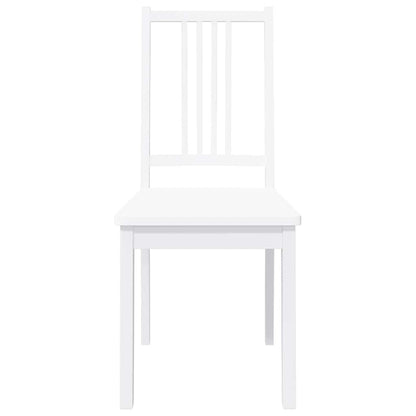 Cadeiras de jantar 2 pcs madeira de seringueira maciça branco