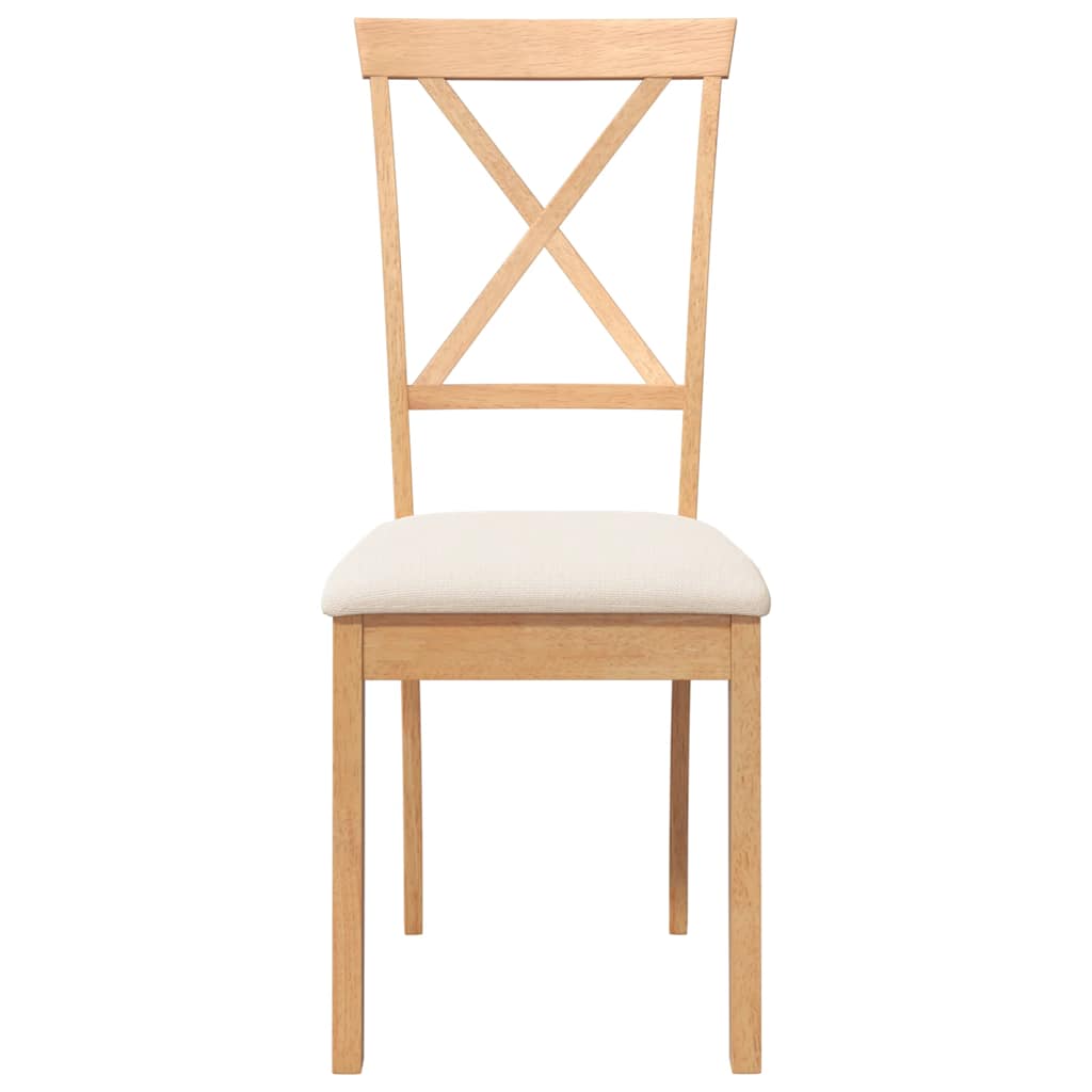 Cadeiras de jantar com almofadões 2 pcs madeira maciça