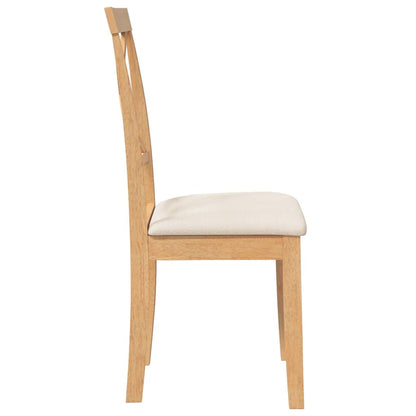 Cadeiras de jantar com almofadões 2 pcs madeira maciça