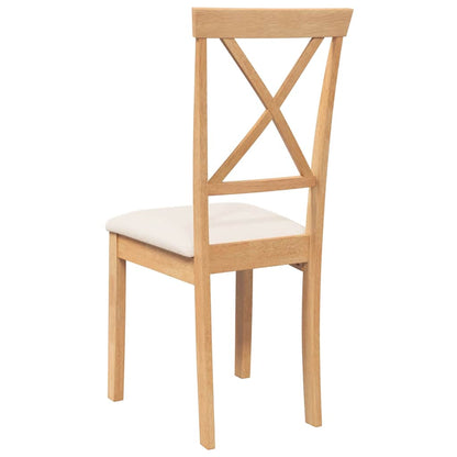 Cadeiras de jantar com almofadões 2 pcs madeira maciça