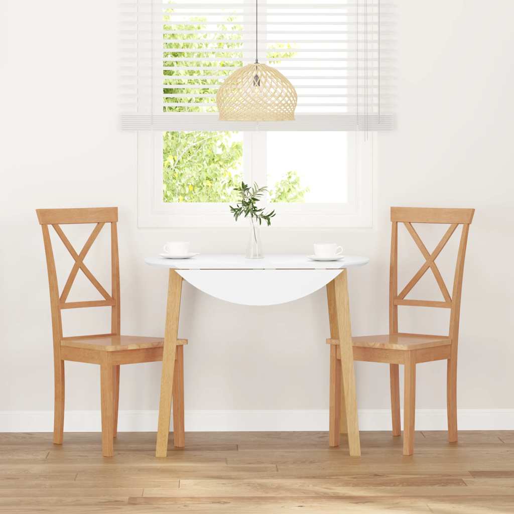 Cadeiras de jantar 2 pcs madeira de seringueira maciça