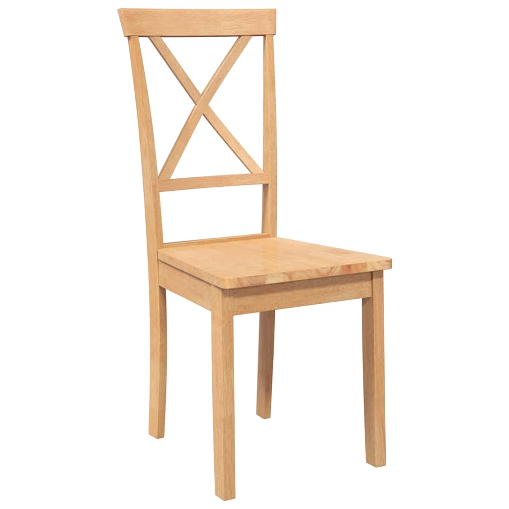 Cadeiras de jantar 2 pcs madeira de seringueira maciça