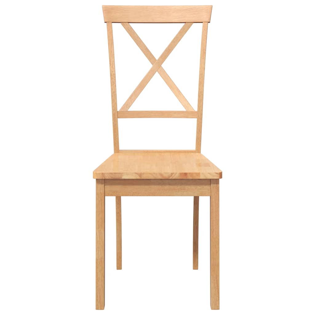 Cadeiras de jantar 2 pcs madeira de seringueira maciça
