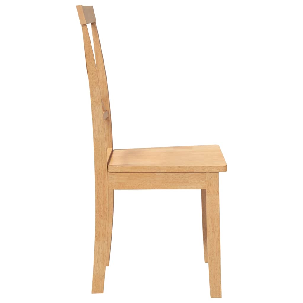 Cadeiras de jantar 2 pcs madeira de seringueira maciça