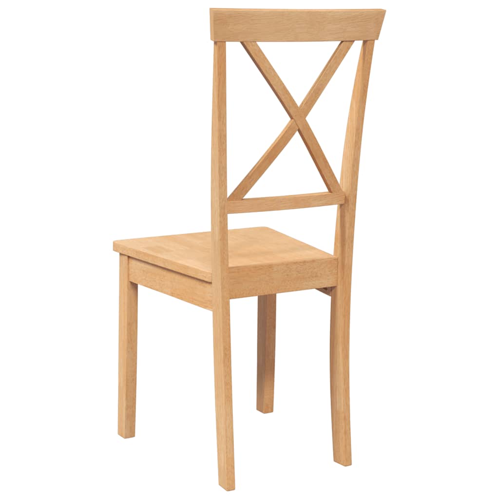 Cadeiras de jantar 2 pcs madeira de seringueira maciça