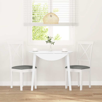 Cadeiras de jantar com almofadões 2 pcs madeira maciça branco