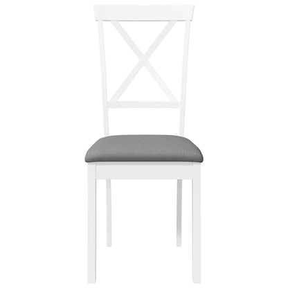 Cadeiras de jantar com almofadões 2 pcs madeira maciça branco