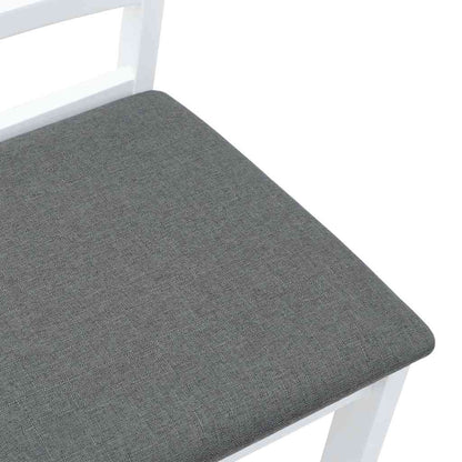 Cadeiras de jantar com almofadões 2 pcs madeira maciça branco