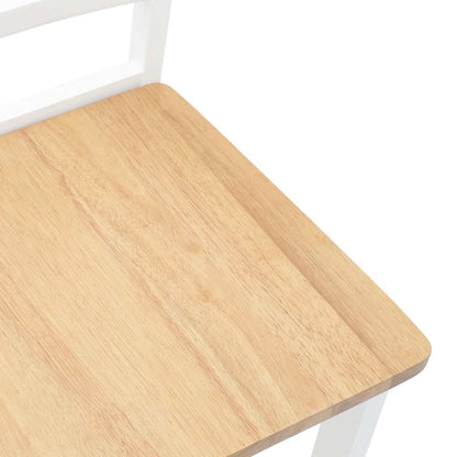 Cadeiras de jantar 2 pcs madeira de seringueira maciça branco