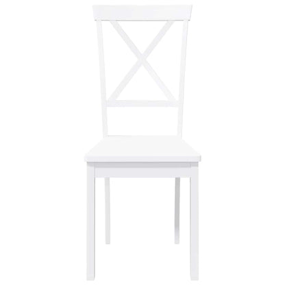 Cadeiras de jantar 2 pcs madeira de seringueira maciça branco