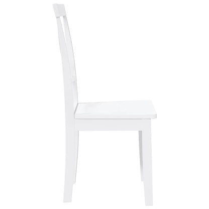Cadeiras de jantar 2 pcs madeira de seringueira maciça branco