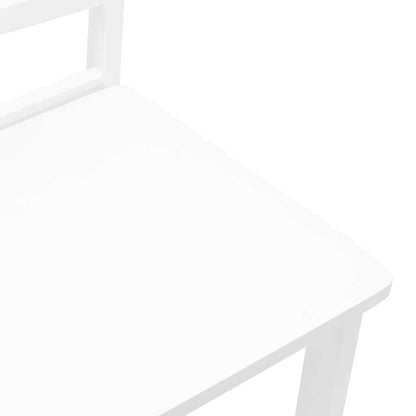 Cadeiras de jantar 2 pcs madeira de seringueira maciça branco