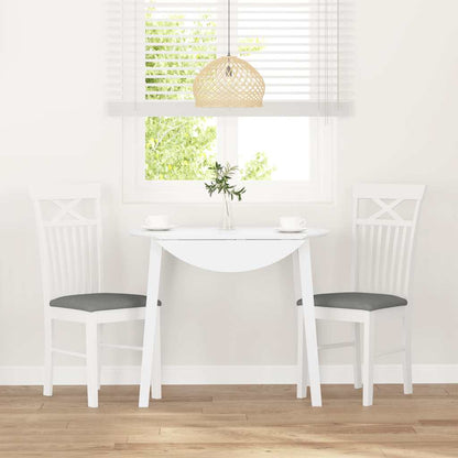Cadeiras de jantar com almofadões 2 pcs madeira maciça branco