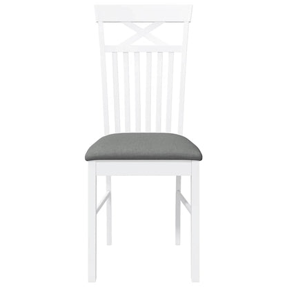 Cadeiras de jantar com almofadões 2 pcs madeira maciça branco