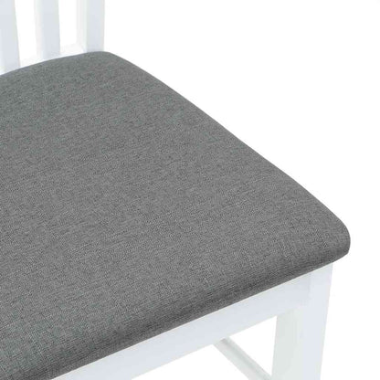 Cadeiras de jantar com almofadões 2 pcs madeira maciça branco