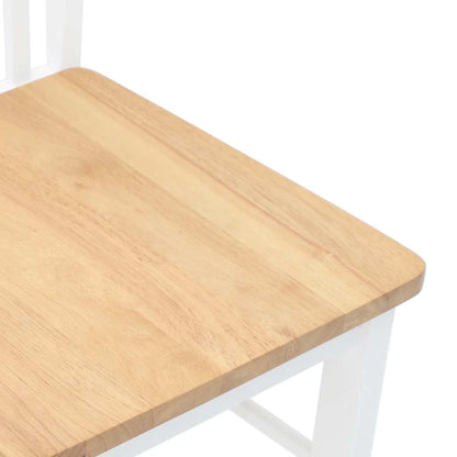 Cadeiras de jantar 2 pcs madeira de seringueira maciça branco