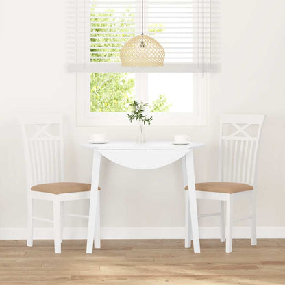 Cadeiras de jantar com almofadões 2 pcs madeira maciça branco